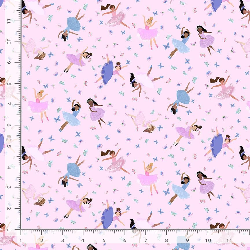 Madame Butterfly STELLA-D3906 POWDER Oh Plies Dear Stella Half Yard