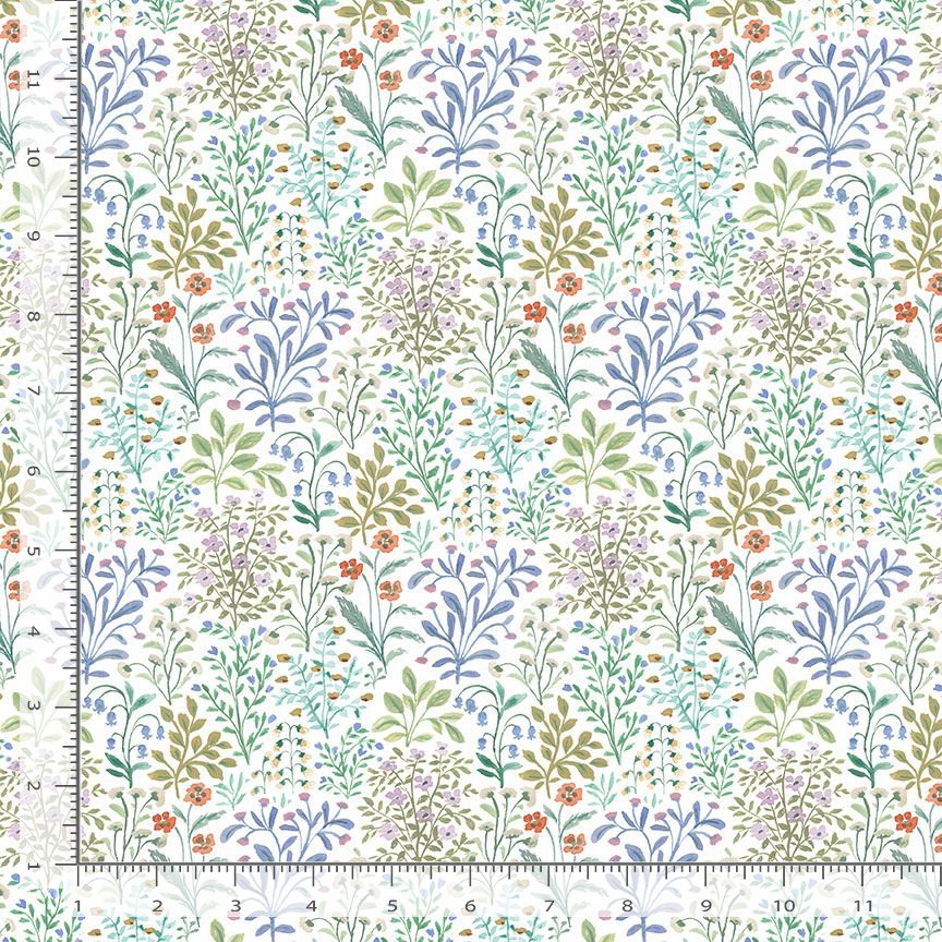 Soak Up The Sun STELLA-DCJ3868 WHITE Storytime Floral Dear Stella Half Yard