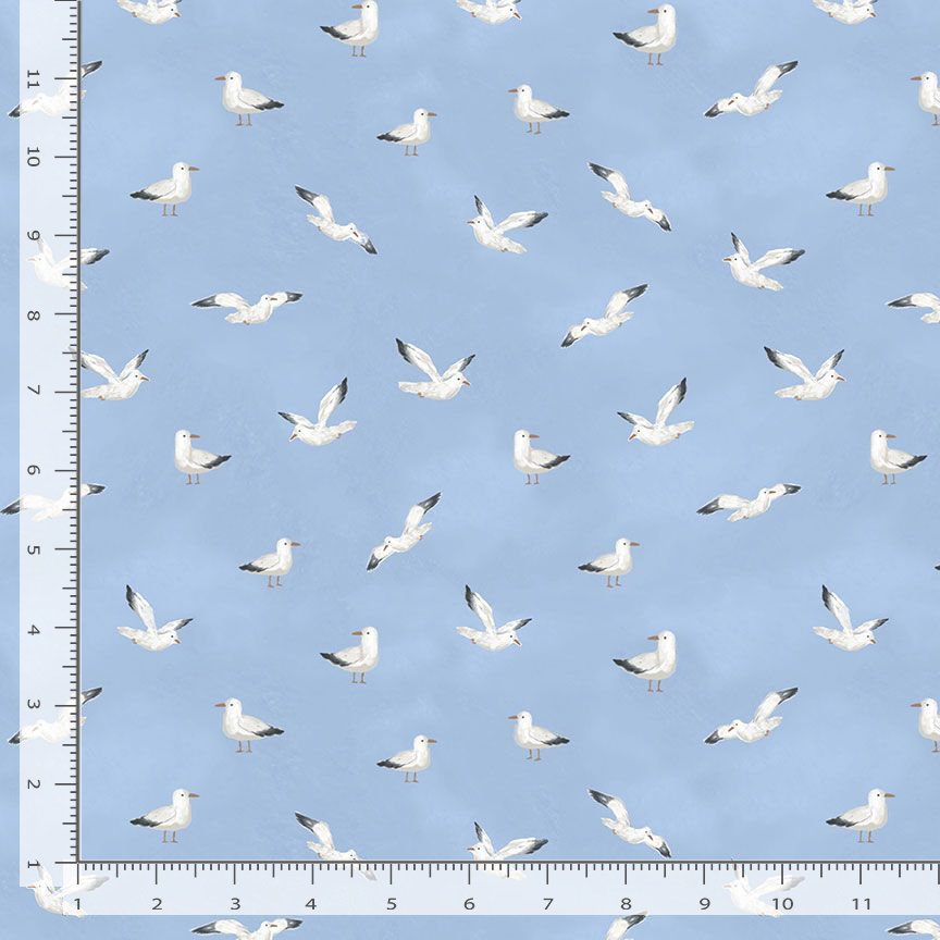 Soak Up The Sun STELLA-DCJ3872 AZURE Seaworthy Dear Stella Half Yard