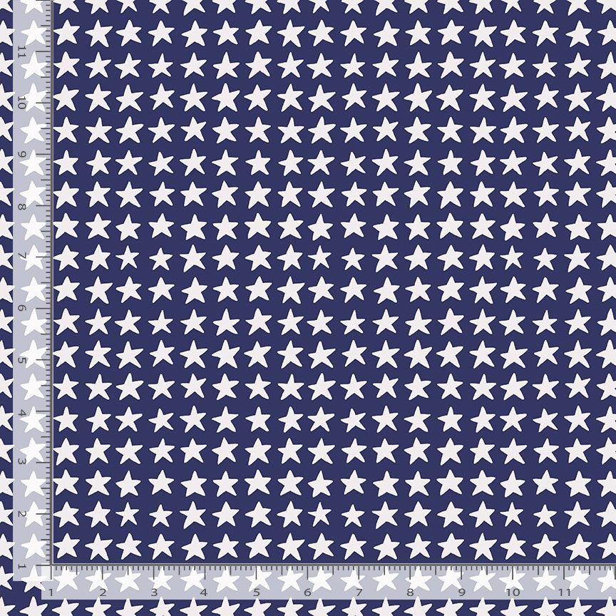 Summer Sparklers STELLA-DCWR3884 NAVY Stars Dear Stella Half Yard