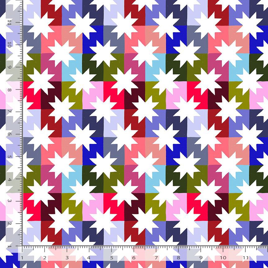 Summer Sparklers STELLA-DCWR3885 MULTI Star Quilt Dear Stella Half Yard