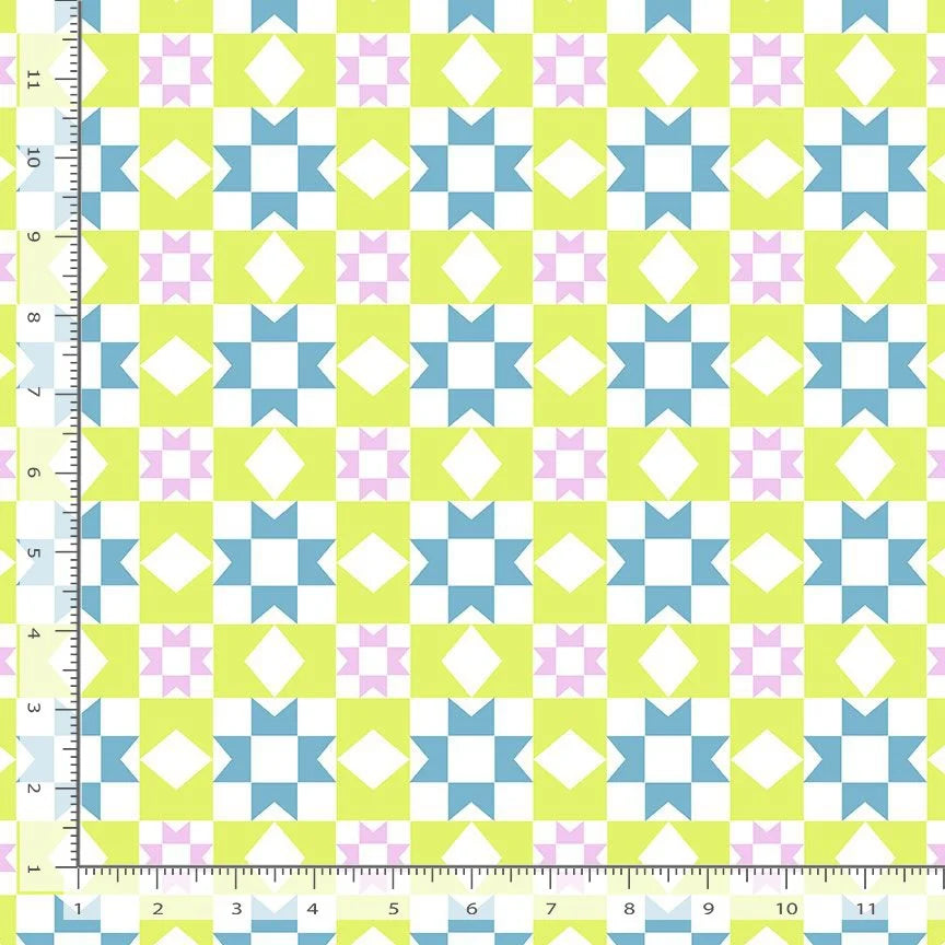 Stitch & Glow Vivid Patchwork STELLA-DFG3284 WHITE Faye Guanipa Dear Stella Half Yard