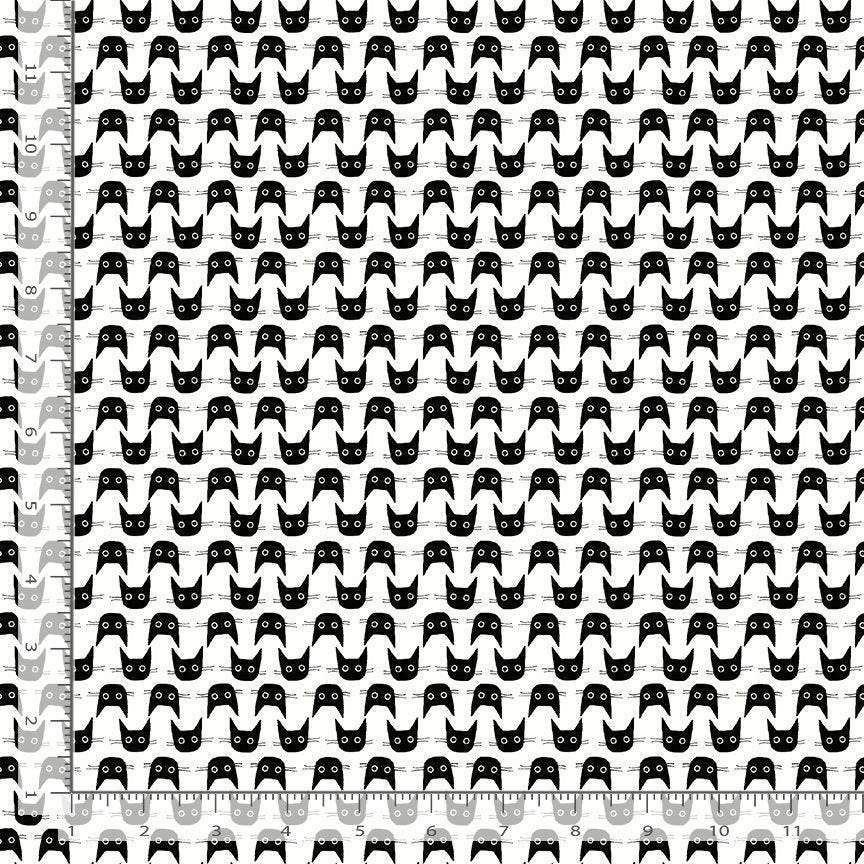 Catwalk Cat Heads STELLA-DLW2664 WHITE Dear Stella Half Yard