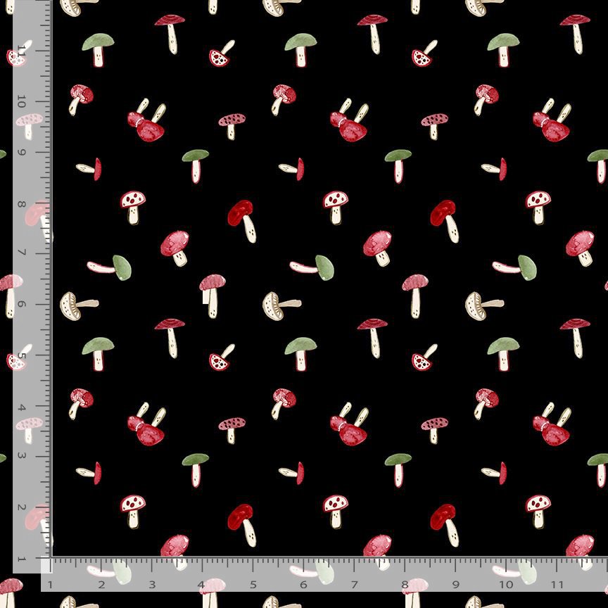 Catwalk Meowshrooms STELLA-DLW3780 EBONY Dear Stella Half Yard