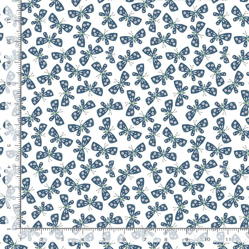 Catwalk Butterflies STELLA-DLW3781 WHITE Dear Stella Half Yard