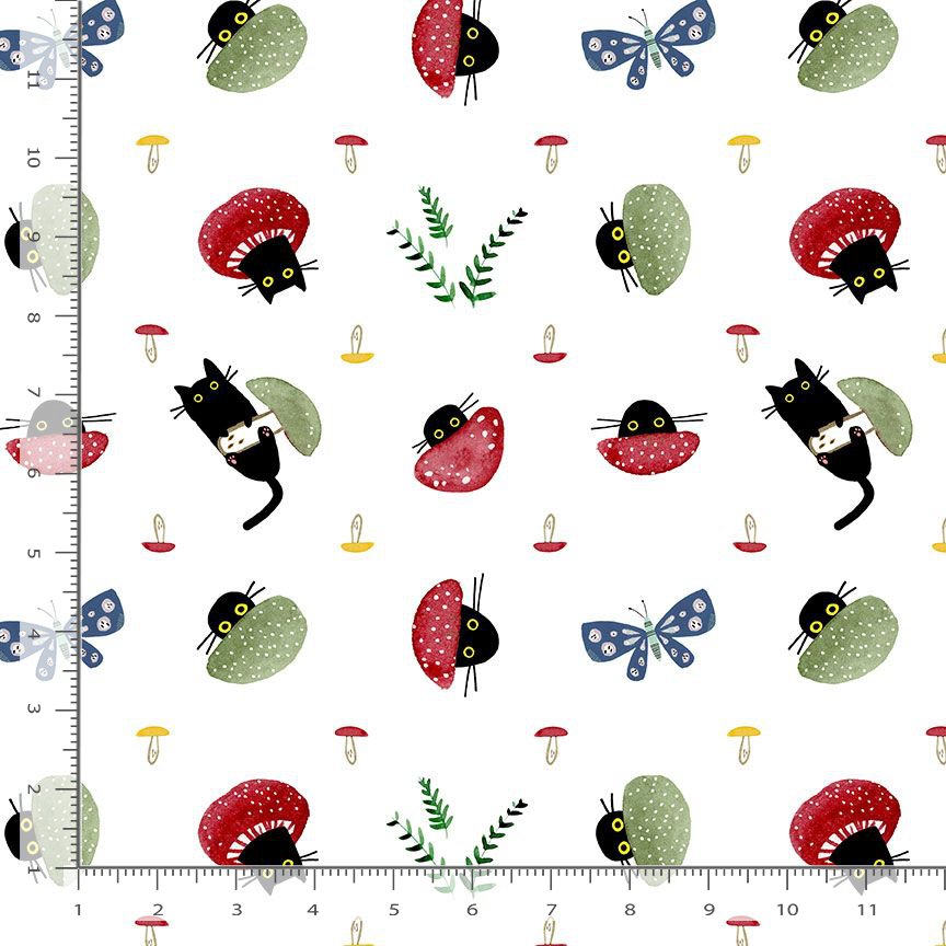 Catwalk Feline Funguys STELLA-DLW3785 WHITE Dear Stella Half Yard