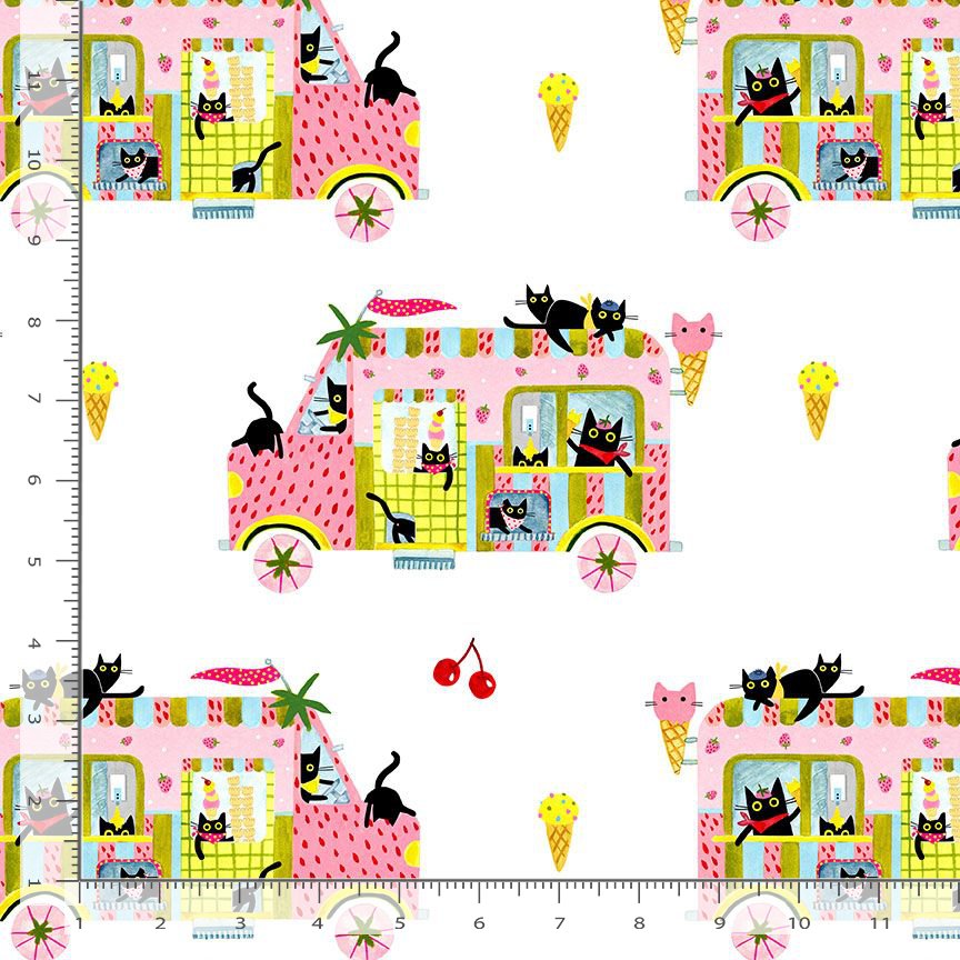 Scoops N’ Boops STELLA-DLW3893 WHITE Boops N’ Scoops Dear Stella Half Yard