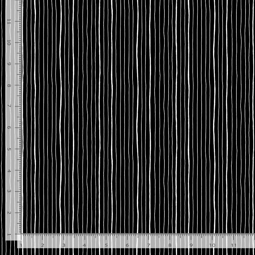 Scoops N’ Boops STELLA-DLW3894 BLACK Tail Stripe Dear Stella Half Yard