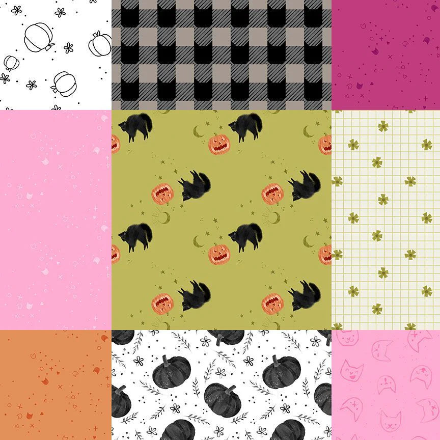 Ghouls Night Out Patchwork STELLA-DPJ3394 Multi - Half Yard