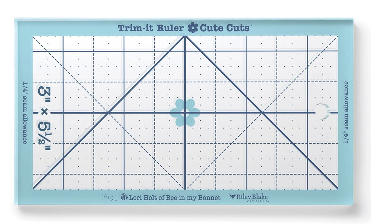 Lori Holt Cute Cuts STTI-50244 Trim-it 3in x 5 1/2in Ruler