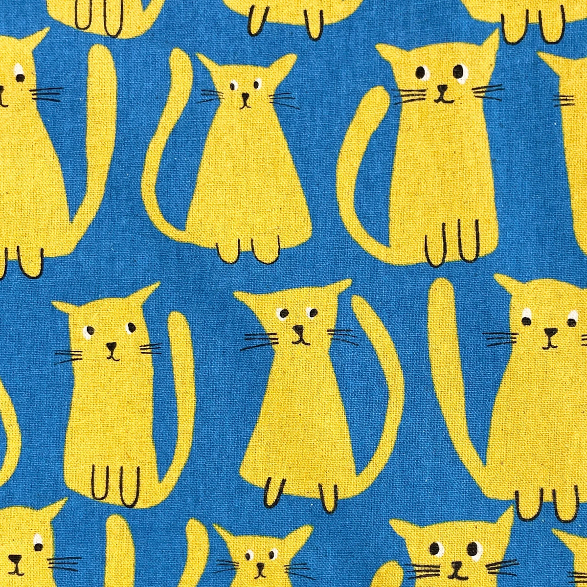 Noraneko Friends Blue/Lemon SVBB850615Z-1-3 Sevenberry Robert Kaufman Half Yard