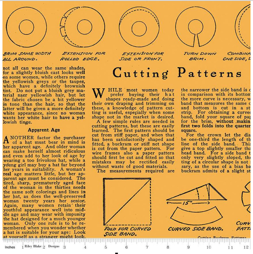Costume Maker's C16013-ORANGE Hat How To Riley Blake Half Yard