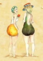 Fruit Ladies Sand 1519E-SAND ⁠Elizabeth's Studio Half Yard