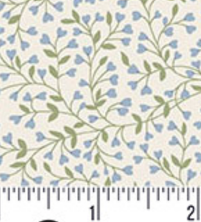 Petite Fleur MU-186-B Vine Blue Andover Half Yard