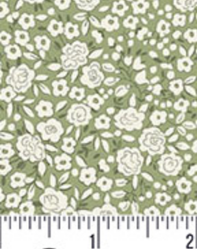 Petite Fleur MU-182-G Blossom Green Andover Half Yard