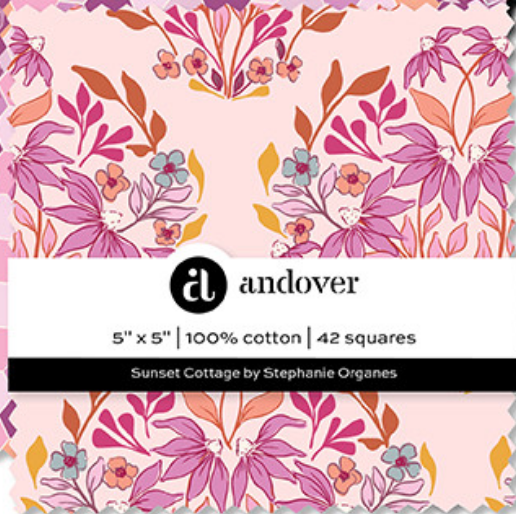 Sunset Cottage 5" Stacker Charm Pack 5-SUNS-42 Andover