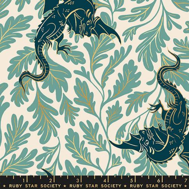 Fireglow Metallic RS2132 13M Watercress Moda Fabrics Half Yard - PREORDER