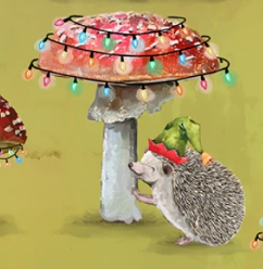Holly Woods 9239S-44 Mushroom Trees Studio E Half Yard