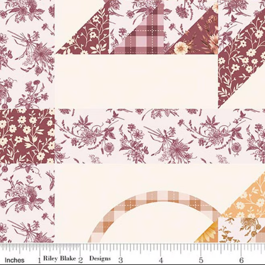 Harvest on the Prairie Harvest Baskets Cheater Print CD18293-CREAM Modern Prairie Riley Blake Half Yard