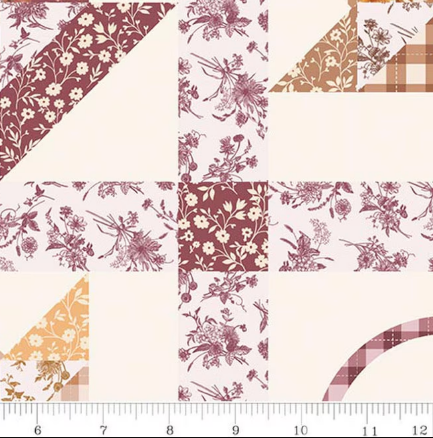 Harvest on the Prairie Harvest Baskets Cheater Print CD18293-CREAM Modern Prairie Riley Blake Half Yard