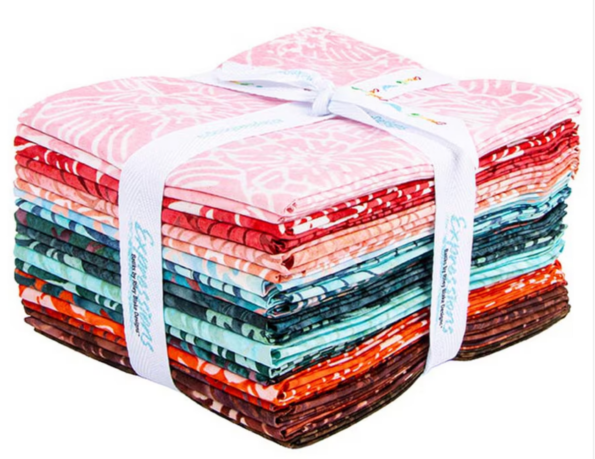 Batiks Poppy Seeds Fat Quarter Bundle FQ-23595-19 Riley Blake