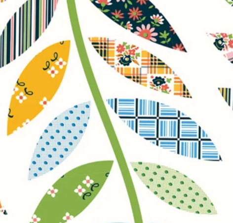 Leafy Vine Cheater Ivory 54464D-1 Windham Fabrics Half Yard