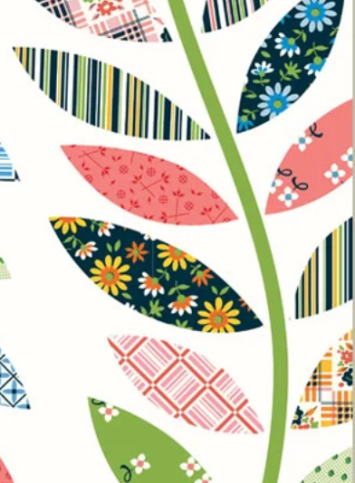 Leafy Vine Cheater Ivory 54464D-1 Windham Fabrics Half Yard