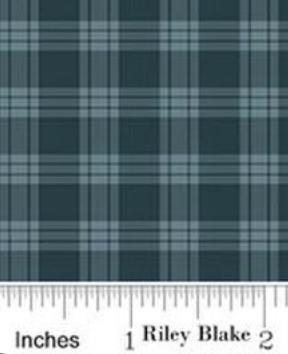 Whispering Pines Plaid Blue C17955-BLUE RBD Designers for Riley Blake Half Yard