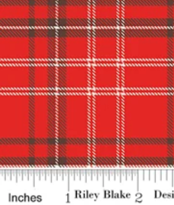Happy Haven Plaid Red C17625-RED Shawn Wallace Riley Blake Half Yard