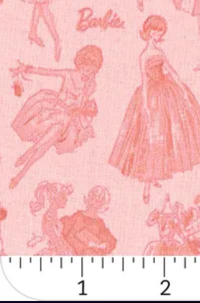 Barbie™ Vintage Tonal Pink C16892-PINK Mattel for Riley Blake Designs Half Yard