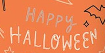 Frank and Friends Halloween Icons Orange C17476-ORANGE My Mind's Eye Riley Blake Half Yard