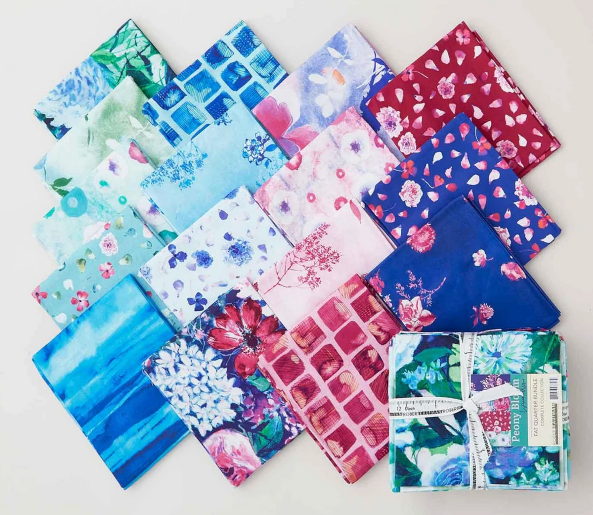 Peony Bloom 16 Fat Quarter Bundle FQ-2366-16 Robert Kaufman