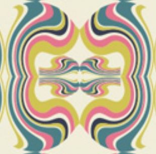 Carnaby Street  Groovy Vibes Berry CST-3203  Pat Bravo Art Gallery Fabrics Half Yard