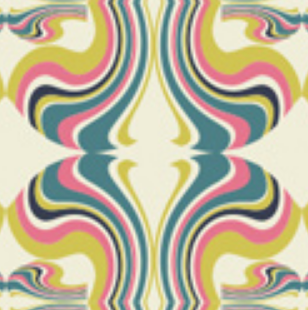 Carnaby Street  Groovy Vibes Berry CST-3203  Pat Bravo Art Gallery Fabrics Half Yard