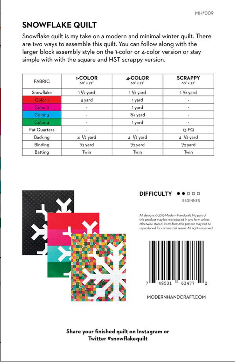 Snowflake MH 009 Modern Handcraft Moda
