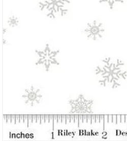 Christmas Wishes Snowflakes White-on-White C15048-WHITE Riley Blake Half Yard