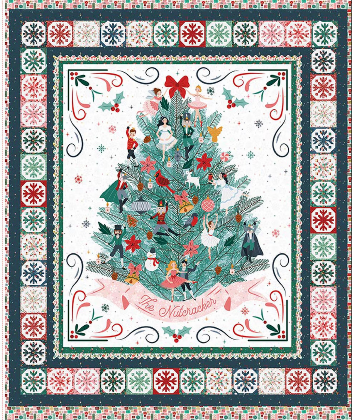 Nutcracker Tradition Decorate the Tree 1 Yard Panel PD17678-PANEL Jennifer Long Riley Blake