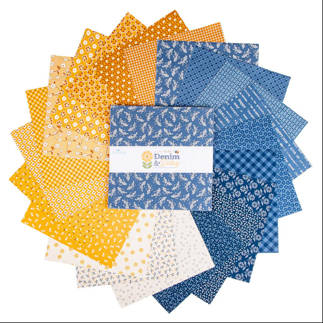 Denim & Daisy 10" Layer Cake Stacker 42 Pcs Lori Holt Riley Blake Designs 10­-18130­-42