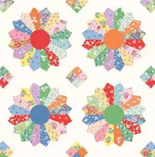 Traditional 30's C18249-MULTI Cheater Print Multi Riley Blake Half Yard