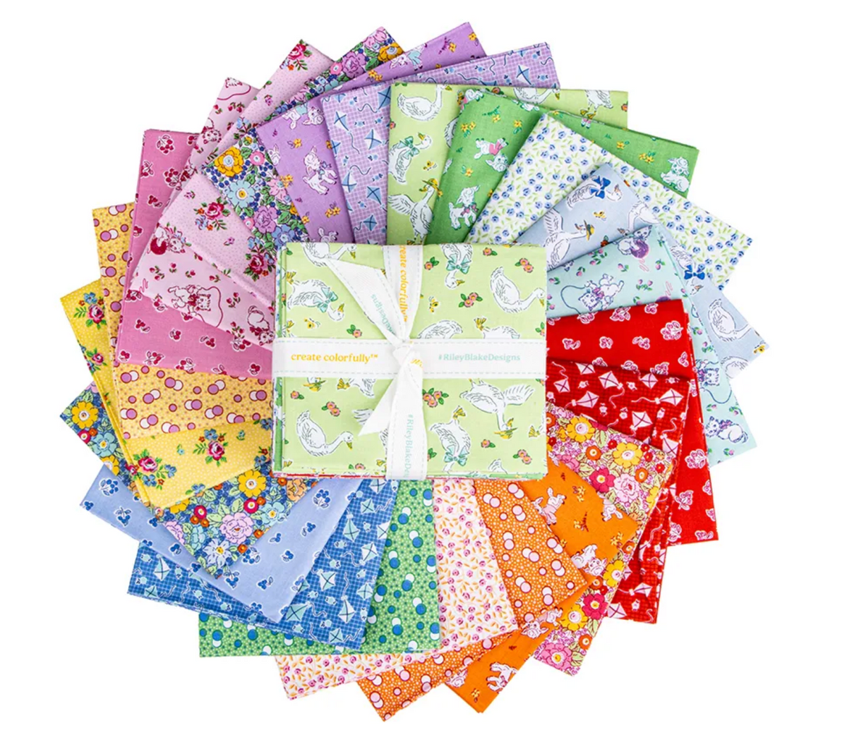 Traditional 30's C18249-MULTI Cheater Print Multi Riley Blake Half Yard