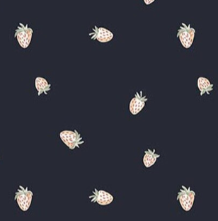 Hedgerow Haven Strawberries Midnight C18187­-MIDNIGHT Amber Elliot Riley Blake Designs Half Yard