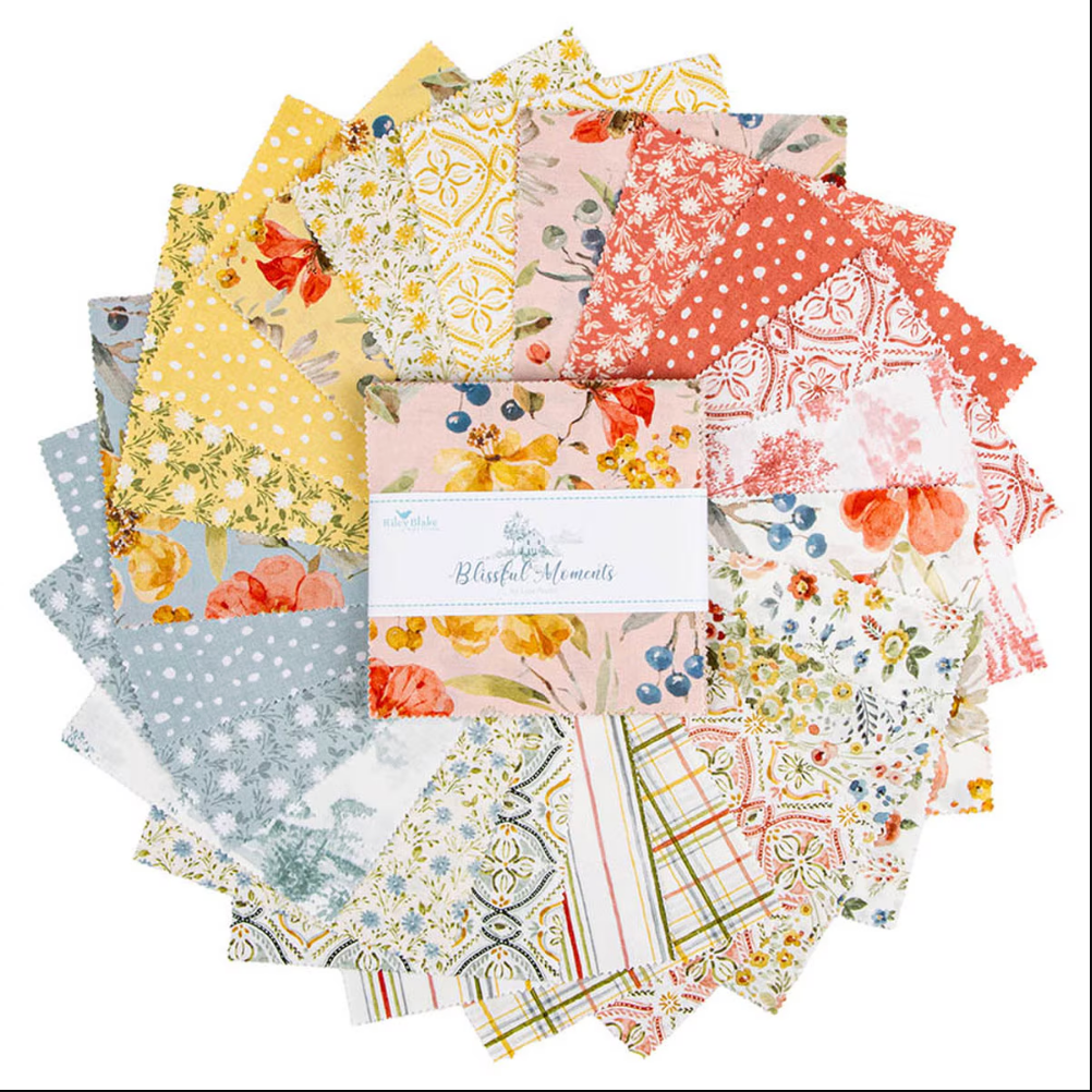 Blissful Moments 5" Charm Pack Stacker 42 Pcs 5­-18190­-42 Lisa Audit Riley Blake Designs