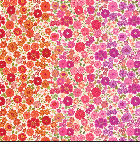Berry Boho Bloom OM3B Ombre Lewis & Irene Half Yard
