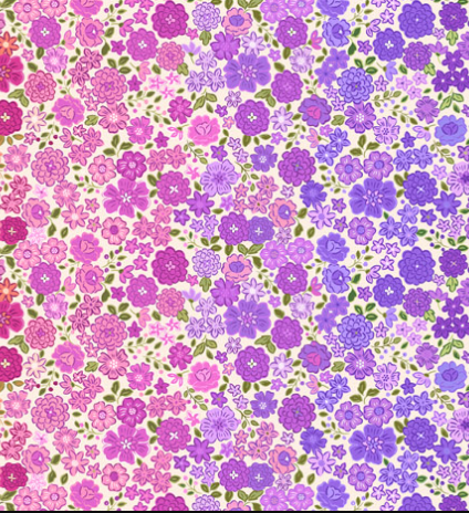 Berry Boho Bloom OM3B Ombre Lewis & Irene Half Yard