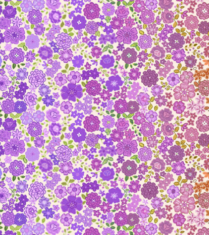 Berry Boho Bloom OM3B Ombre Lewis & Irene Half Yard