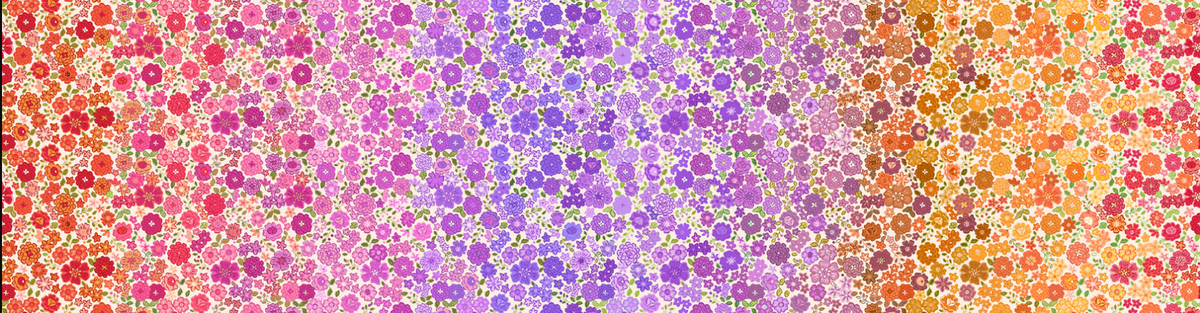 Berry Boho Bloom OM3B Ombre Lewis & Irene Half Yard