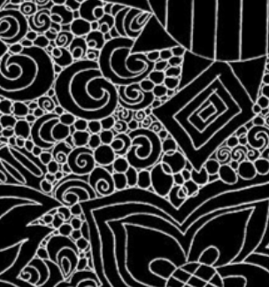 Doodle Floral XCHARISM-CD3840 Wide BackTimeless Treasures Yard