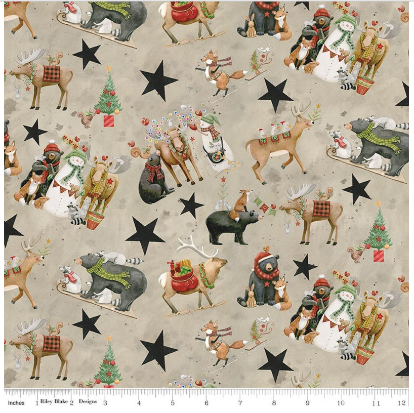 Northern Christmas C17830-NEUTRAL Riley Blake Half Yard