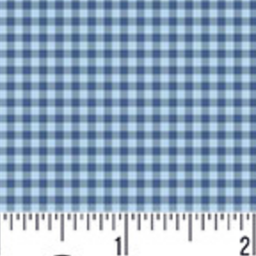 Petite Fleur MU-188-B Gingham Blue Andover Half Yard