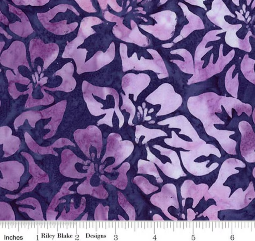 Batiks Backyard Birds Purple Haze BT23582-176 Riley Blake Half Yard